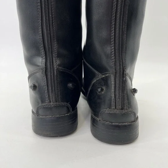 Equistar Riding Boots Womens Black Size 10 Back Zip Knee High Equestrian - Picture 6 of 13
